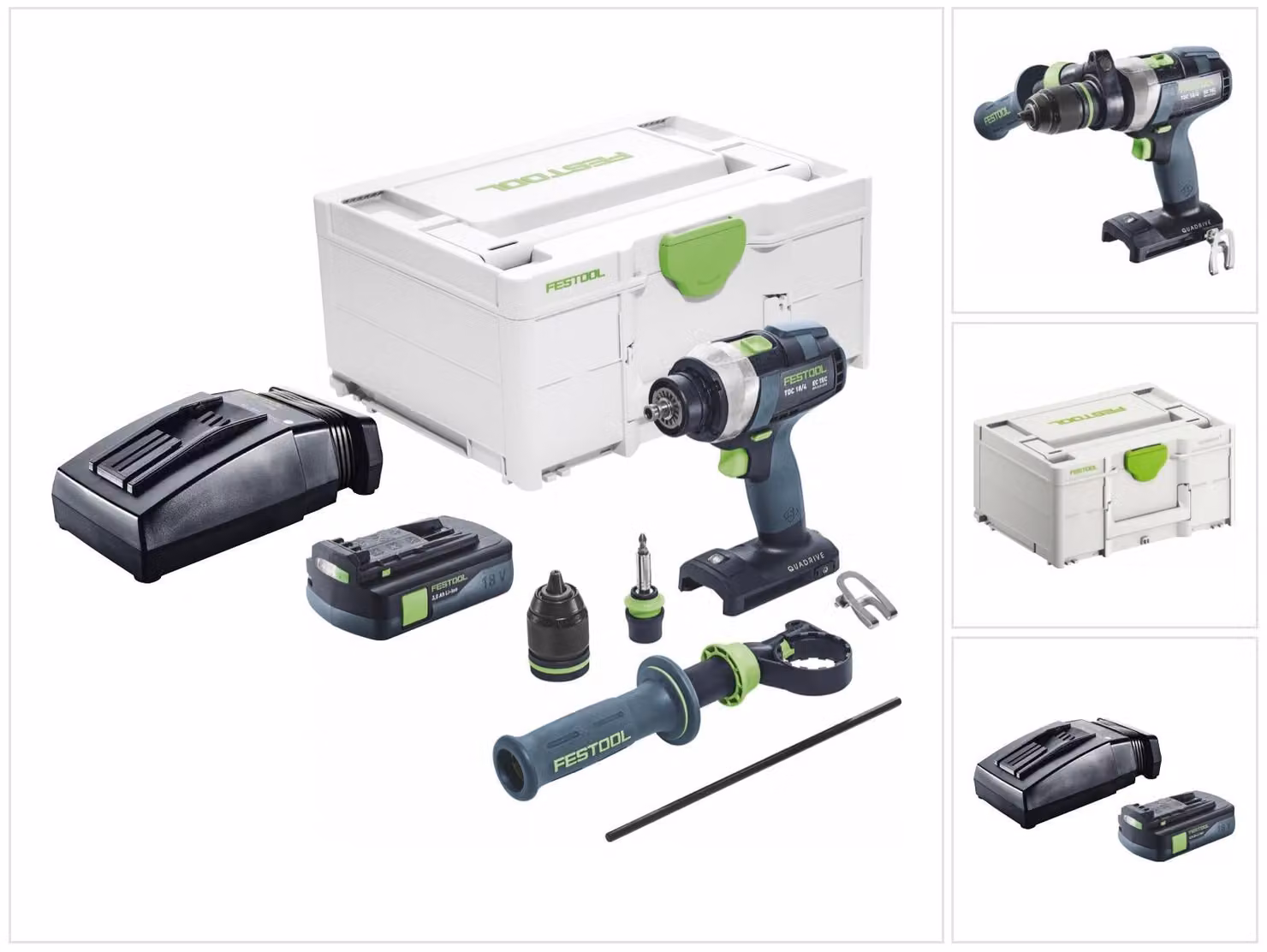 Trapano avvitatore a batteria Festool TDC 18/4 I-Basic 18 V 75 Nm brushless + 1x batteria ricaricabile 3,0 Ah + caricabatterie + systainer