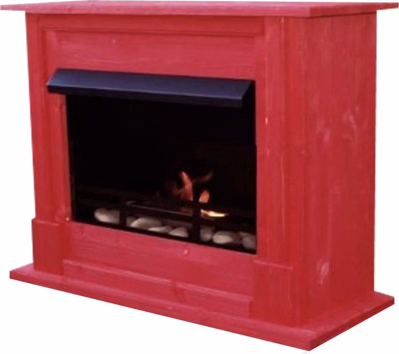 Caminetto Emily Deluxe a etanolo e gel modello Emily Deluxe rosso incl. bruciatore in acciaio inox da 1 litro