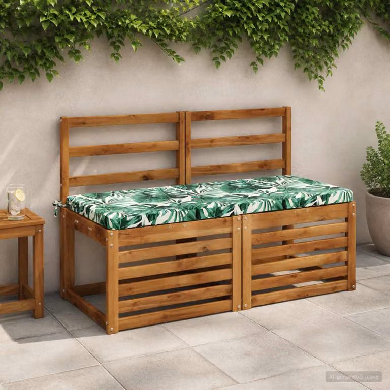 Set di 2 cuscini per panchina vidaXL SOEST verdi in poliestere con imbottitura in schiuma e coperture rimovibili lavabili