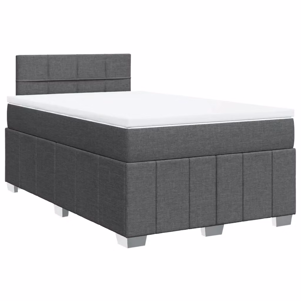 Letto Ibrido vidaXL con Giroletto a Molle e Materasso Grigio e Bianco L/P/H: 120 x 190 x 100,5 cm – 2