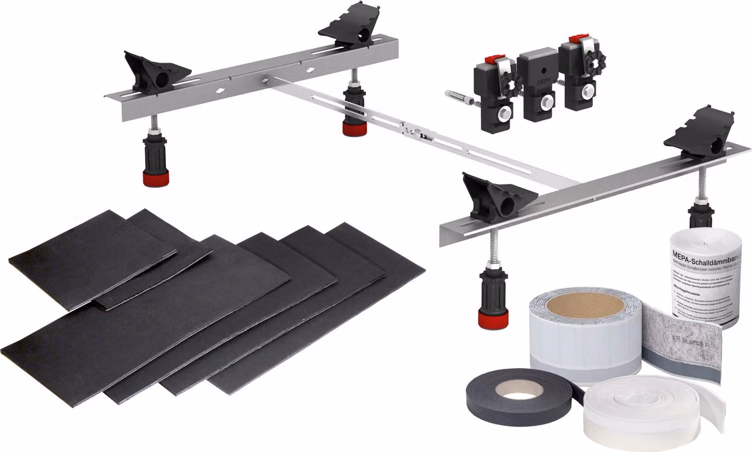 MEPA Wsuni 3S+ set per vasche da bagno in acciaio