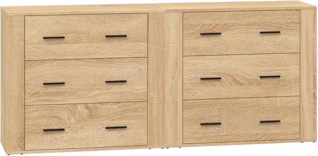 Credenze 2 pz | Madia | Buffet da pranzo | Armadio da pranzo Rovere Sonoma in Legno Multistrato