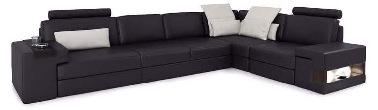 Ledersofa Sofa Modernes Polster Leder Design Ecksofa Couch Wohnlandschaft