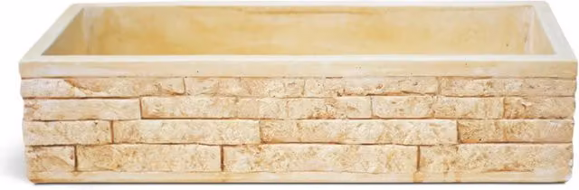 Lavello da Giardino Senza Rubinetto in Cemento Granulato di Marmo Meseta XL Nocciola