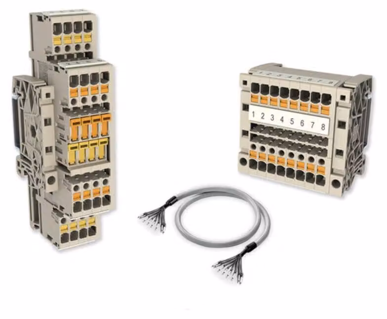 Morsettiera Weidmüller 14A-SET 400 V 16 A beige scuro
