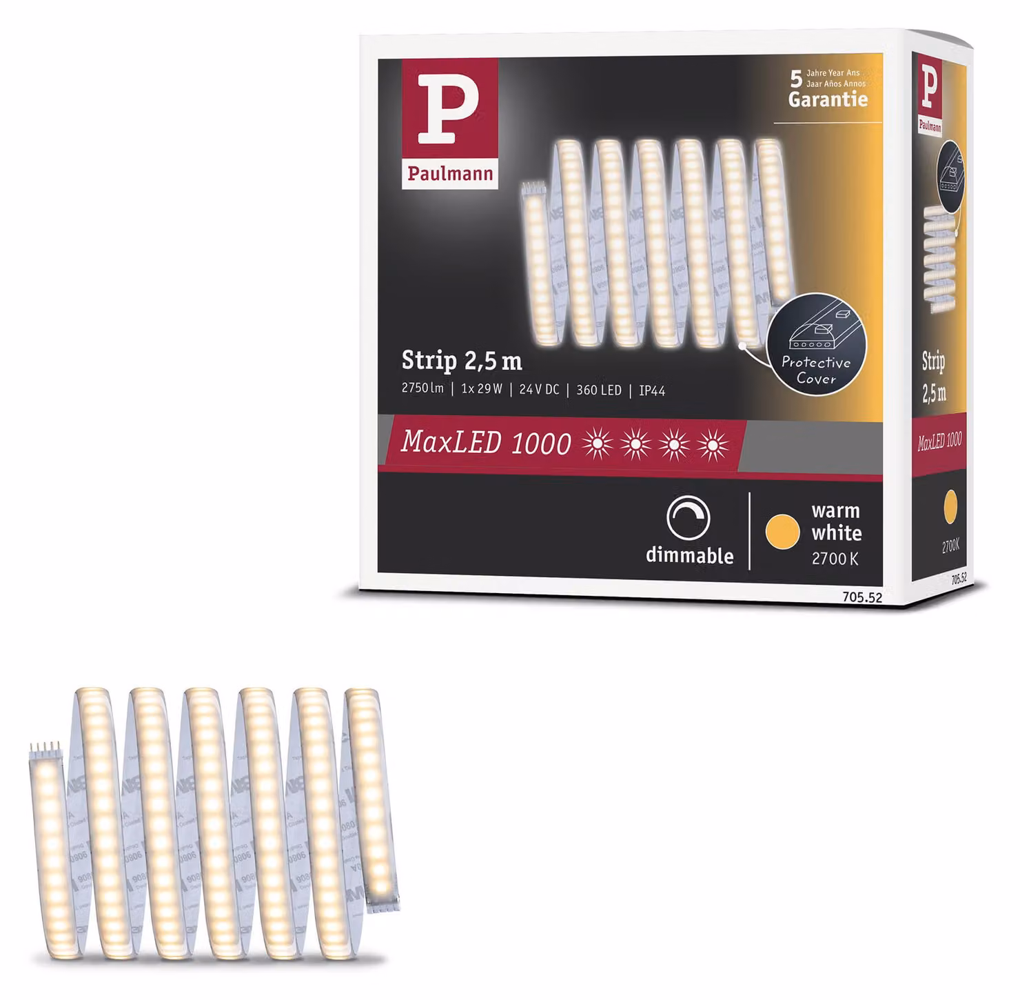 Paulmann MaxLED 1000: Striscia LED, luce calda, modulo di estensione