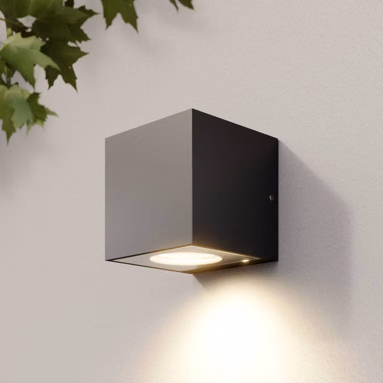 Applique da esterni a LED Tassnim Arcchio, dimmerabile, Nero, Alluminio, Moderno, Applique LED da esterni