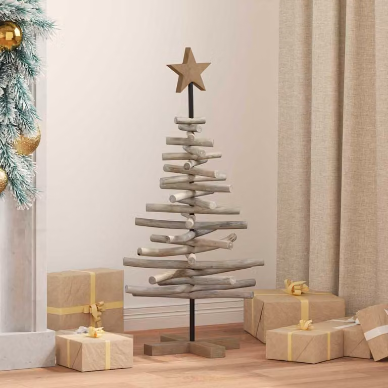 Maison Exclusive - Albero di Natale marrone, 90 cm, in legno massello di teak