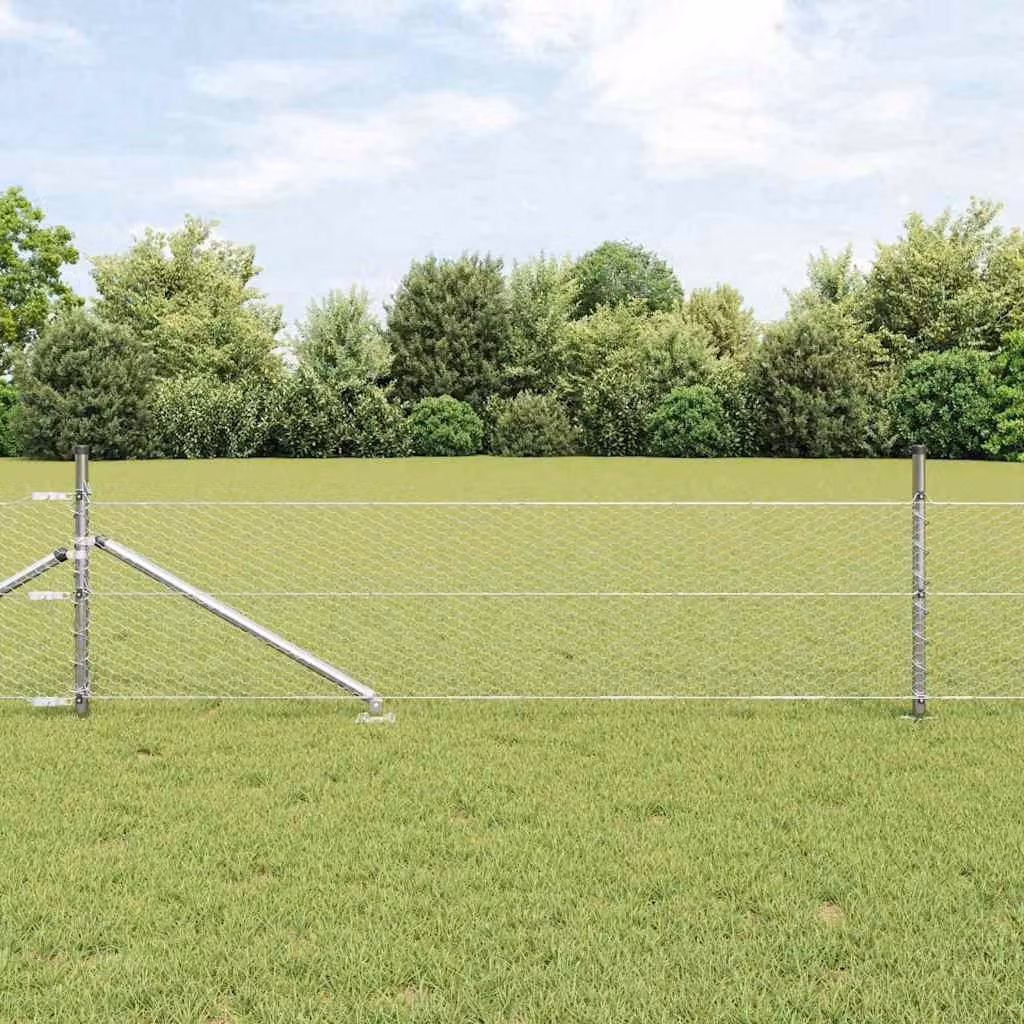 Maison Exclusive - Palo della recinzione Argento 10 x 0,4 m (rete da 25 mm)