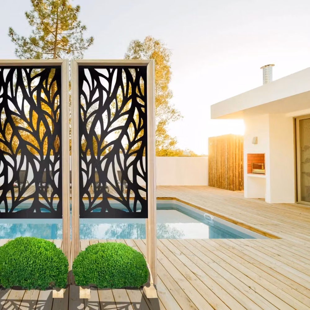 Paravento modulabile ALGA Signorbit in legno e PVC nero, H 190 x L 70 x P 50 cm – 2