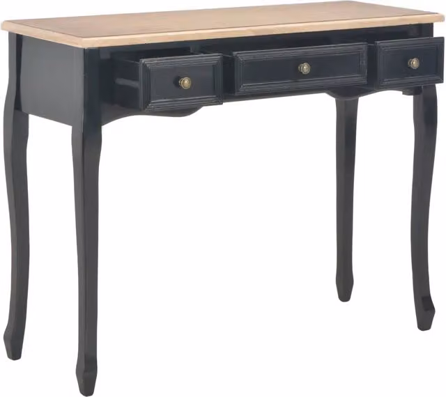 Tavolo Consolle da Trucco Moderno vidaXL in Legno e MDF Nero o Marrone