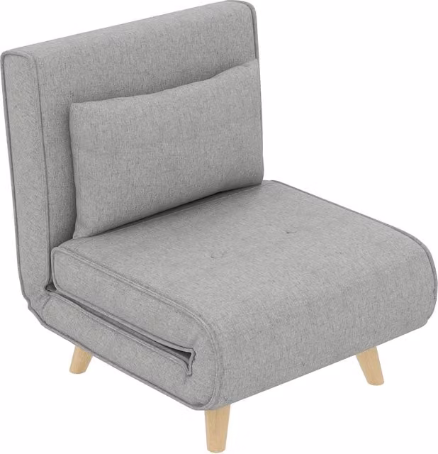 Poltrona reclinabile ¨C Minimal ¨C tessuto grigio chiaro
