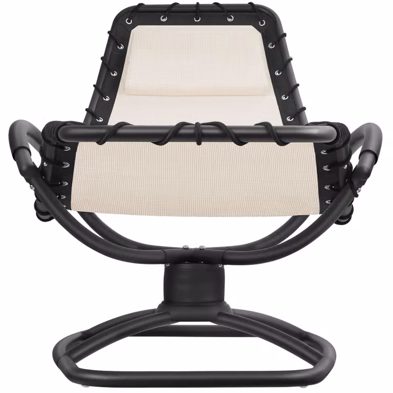 Set di 2 lettini prendisole TecTake GmbH beige con struttura in acciaio verniciato, design ergonomico e poggiatesta regolabile