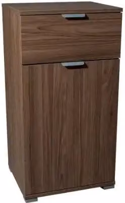 Base cucina KIVIO con anta e cassetto color noce almendra, già montata, L45 x H85 x P38 cm