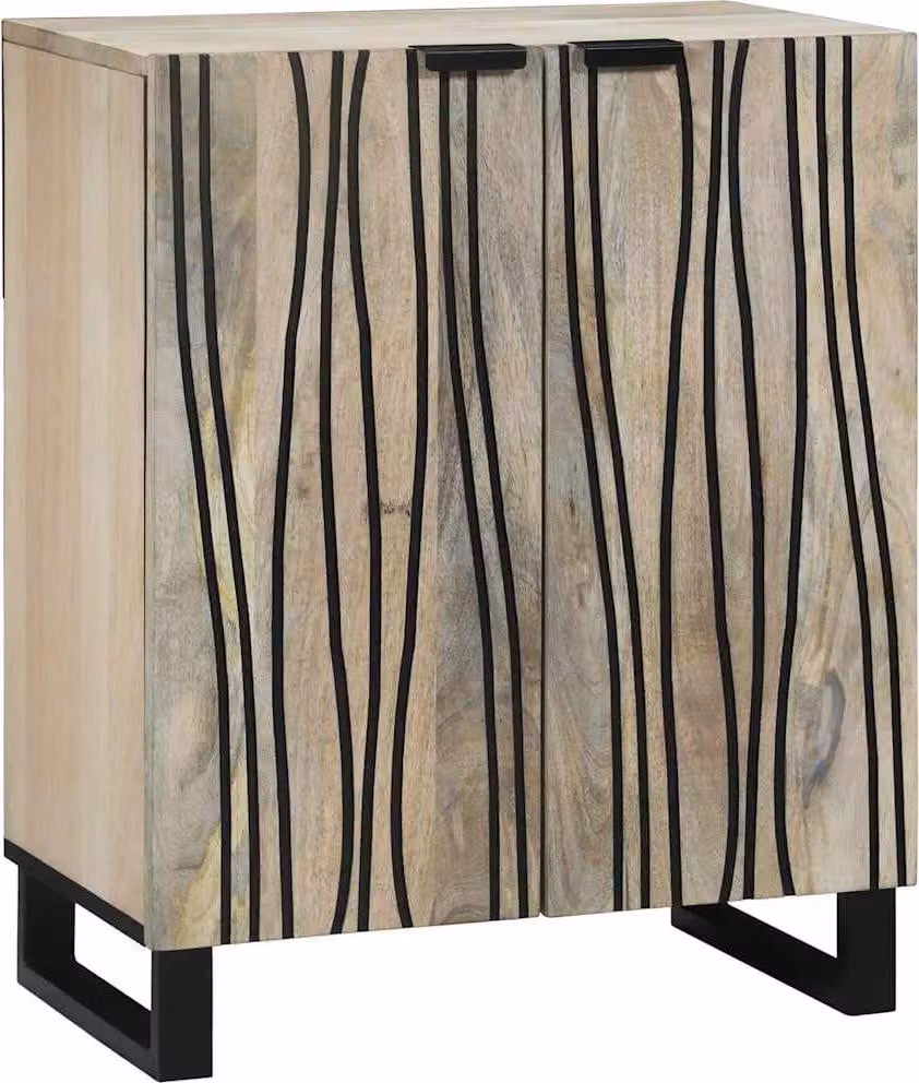 Credenza Bianco 60 x 33,5 x 75 cm Legno di mango massello