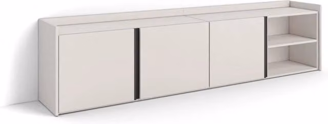 Mobile TV Soggiorno, 207x50x35 cm, Per TV fino a 80", Mobile Soggiorno, Beige