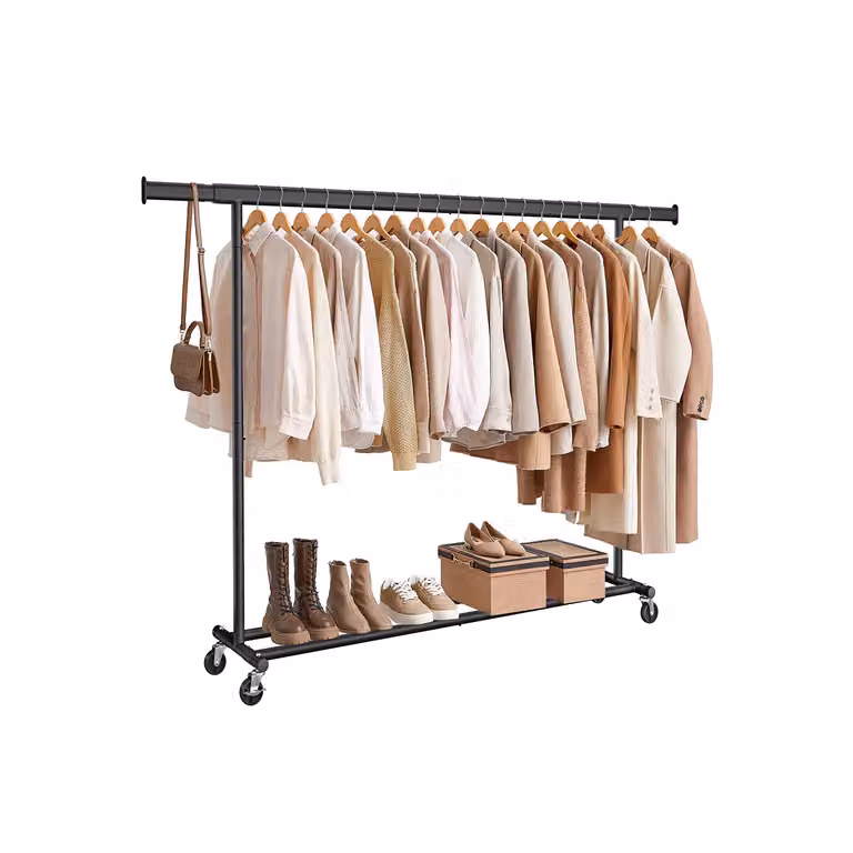 SONGMICS Stand Appendiabiti con Ruote | SONGMICS HOME, Nero