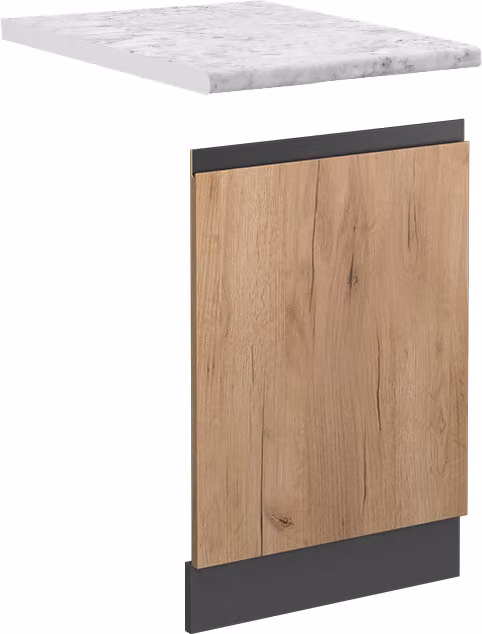 Pannello frontale Vicco R-Line Rovere dorato 45 cm  J-Shape, PL Marmo, Model 46647