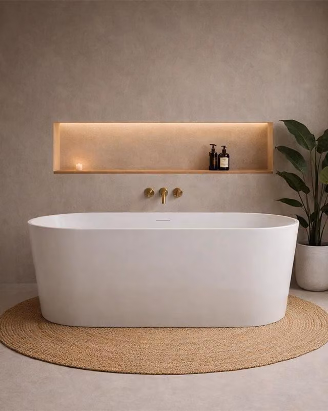 Vasca 170x80 Brooklyn freestanding in acrilico bianco lucido
