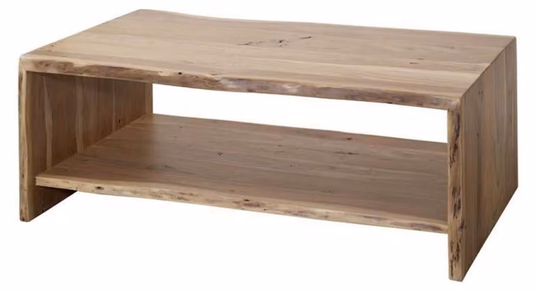 MASSIVMOEBEL24 | tavolino da salotto in legno di Acacia 120x70x45 acacia naturale laccato PURE ACACIA #308