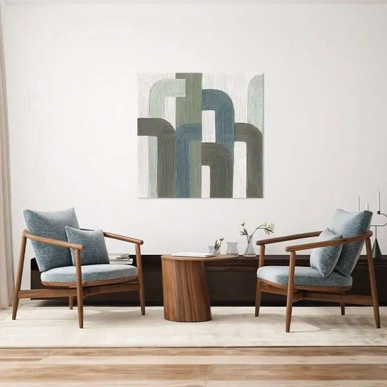 Quadro Green Lines Agave Quadri