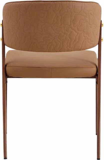 Sedia da pranzo moderna in similpelle con struttura in metallo e schienale ergonomico, 78 cm altezza, colore nero