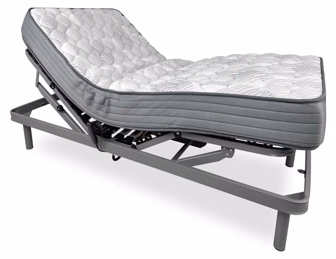 Letto elettrico 90x190 cm con materasso, colore antracite