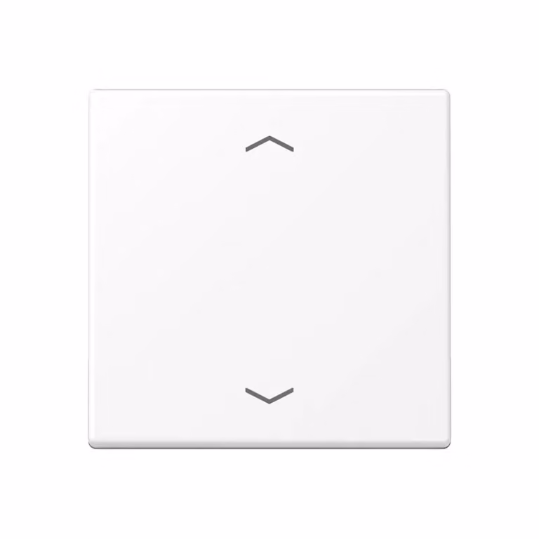 Tasto di comando Jung Standard, con simboli a freccia, in materiale termoplastico verniciato, serie A, bianco neve opaco A1700BFPWWM