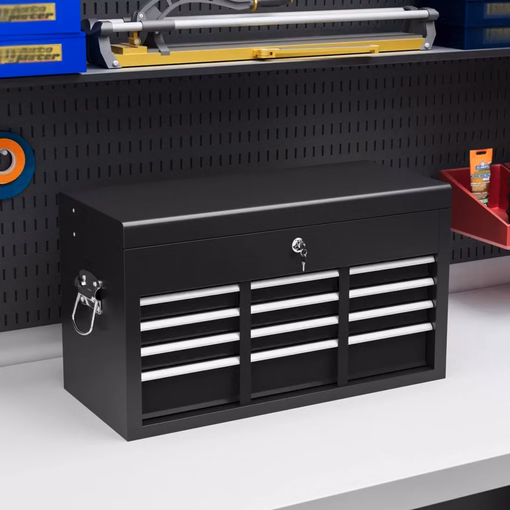 Cassetta porta attrezzi REDOM con 6 cassetti in acciaio nero L 60 cm x P 26 cm x H 34 cm – 2