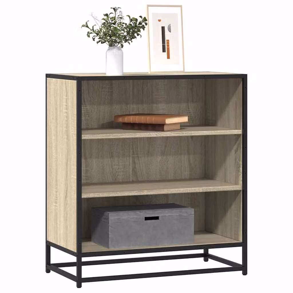 Credenza stile industrial vidaXL in MDF e metallo, colore marrone, L 68 cm x P 35 cm x H 76 cm