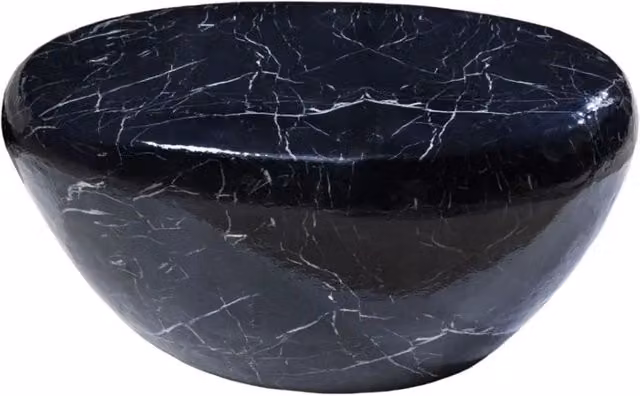 Tavolino GALEA nero effetto marmo - Alluminio design contemporaneo