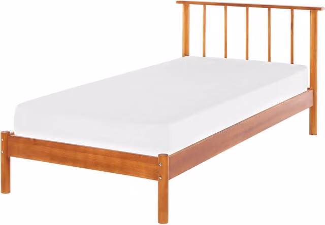 Letto singolo BELIANI in legno di pino marrone con doghe fisse in stile rustico L 90 cm x P 200 cm