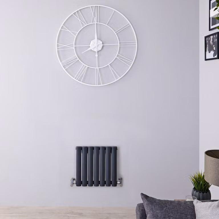 Radiatore di Design Orizzontale Antracite - 400 x 413mm - 225W - Revive