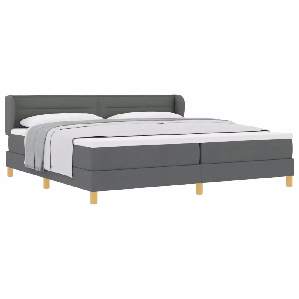 Letto a molle con materasso vidaXL in tessuto grigio, L/P: 200 x 200 cm, H: 280 cm – 2