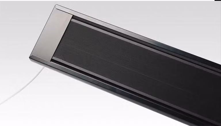 Riscaldatore da esterno a infrarossi, 1500 W - Montaggio a parete - 158 x 14 x 4,5 cm - Nero - Elettrico