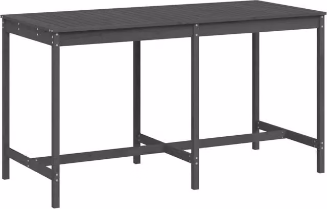 Tavolo da Giardino | Tavolino da esterno Grigio 203,5x90x110cm Legno Massello di Pino