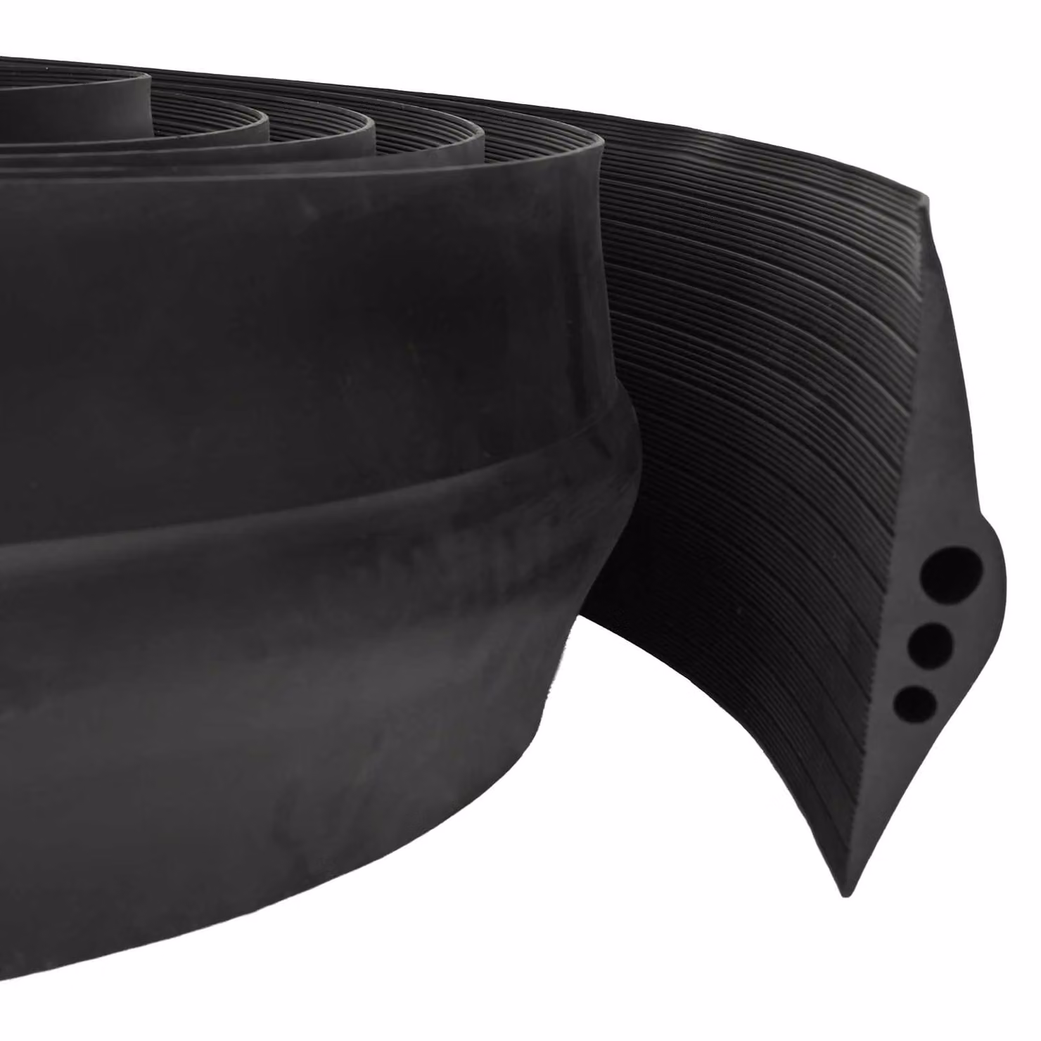 Guarnizione per porta garage vidaXL in gomma EPDM nera, L/P/H: 7,4 x 2,0 x 100 cm