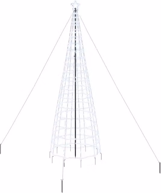 Albero di Natale LED con picchetti per il terreno-Luci decorative natalizie Bianco freddo 576651