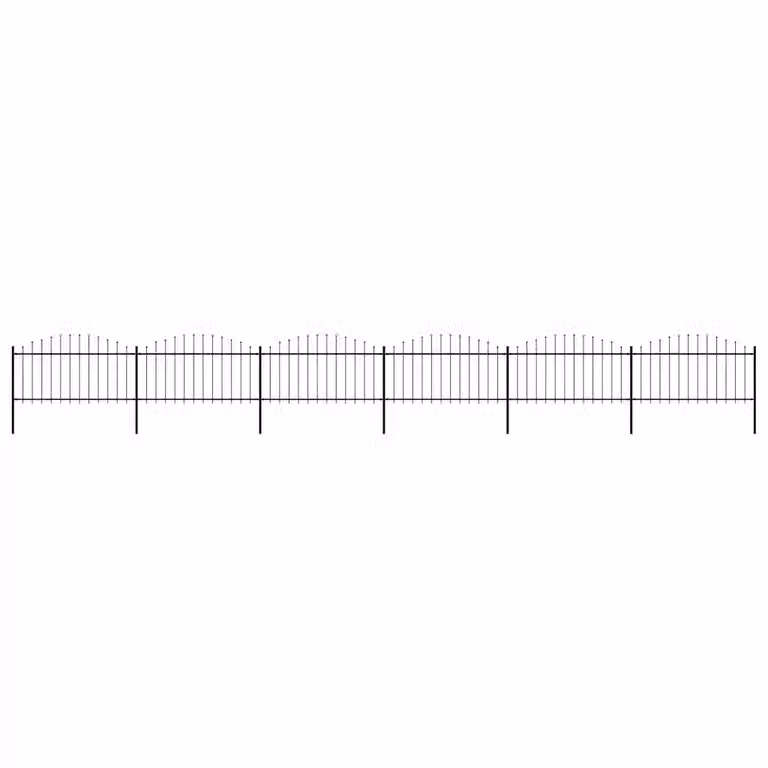 Recinzione da giardino con punta a lancia vidaXL in acciaio nero L: 1005 cm, H: 150 cm