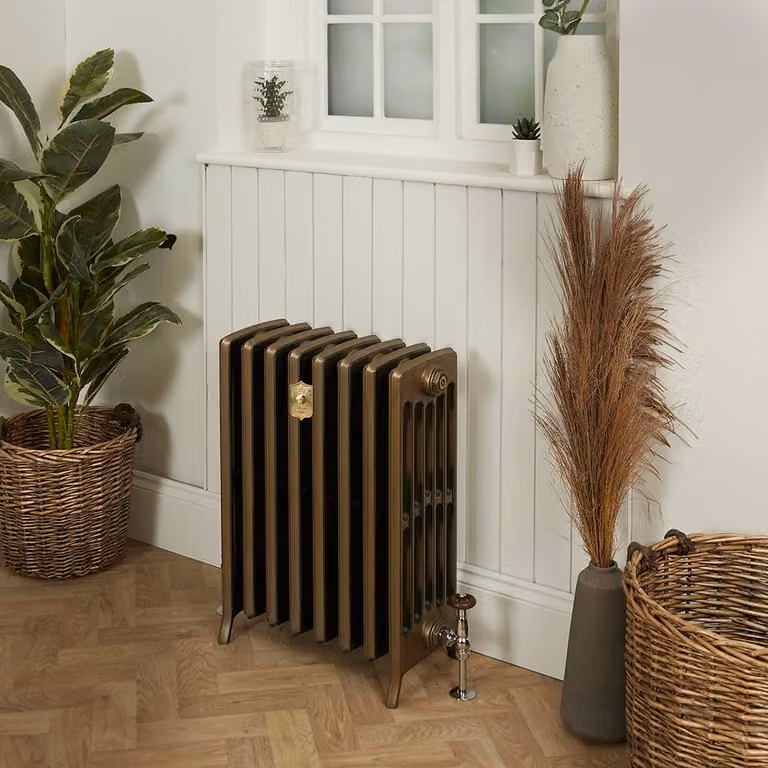 Radiatore Tradizionale in Ghisa a 6 Colonne - Alto 660mm - Finitura Ottone Naturale - Isabel