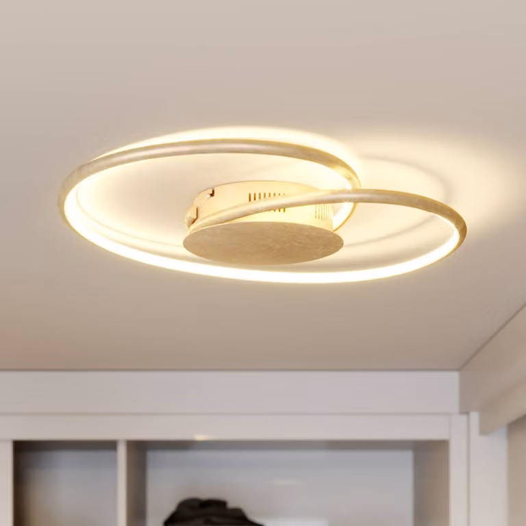 Plafoniera a LED Joline Lindby, Ottone / Oro, Soggiorno / Sala da pranzo, Metallo, Moderno, Plafoniera LED