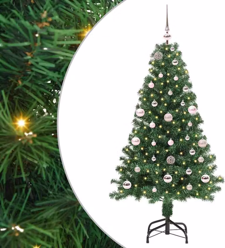 Albero di Natale artificiale con 150 LED Verde 150 cm