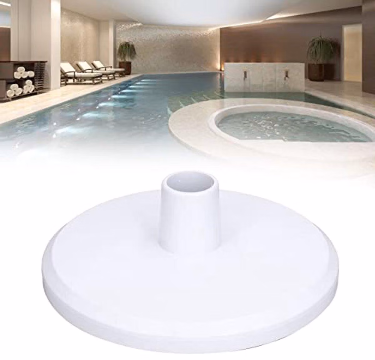 Adattatore per skimmer di piscina da 20 cm - Piastra di aspirazione in plastica - Bianco