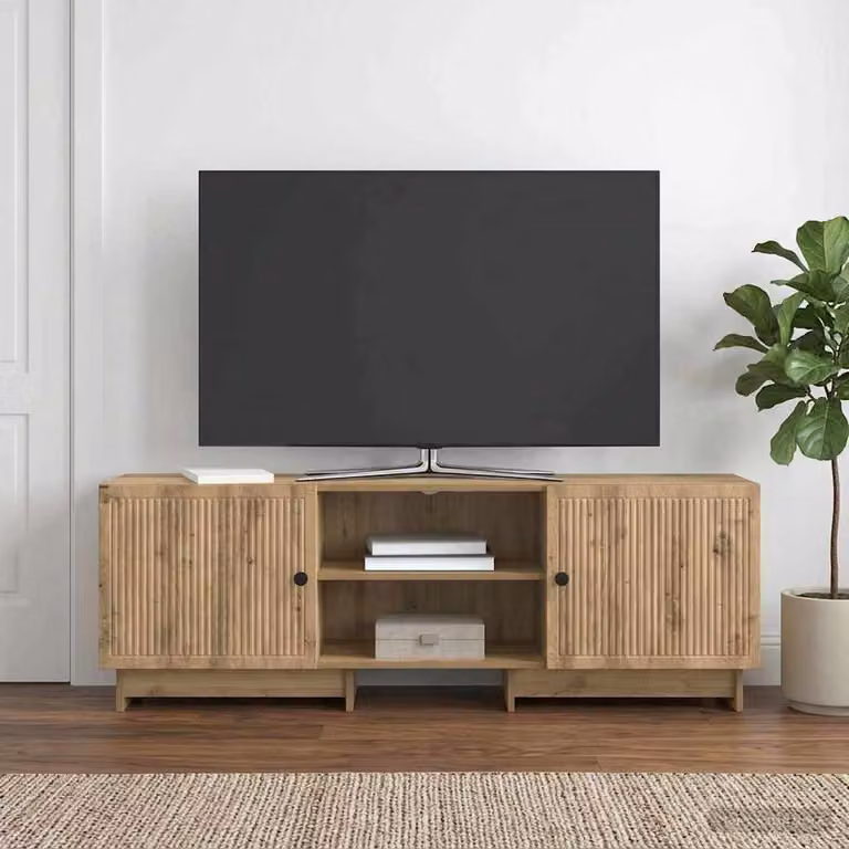 Supporto TV mobile vidaXL in rovere artigianale marrone L: 150 cm, P: 31 cm, H: 50 cm