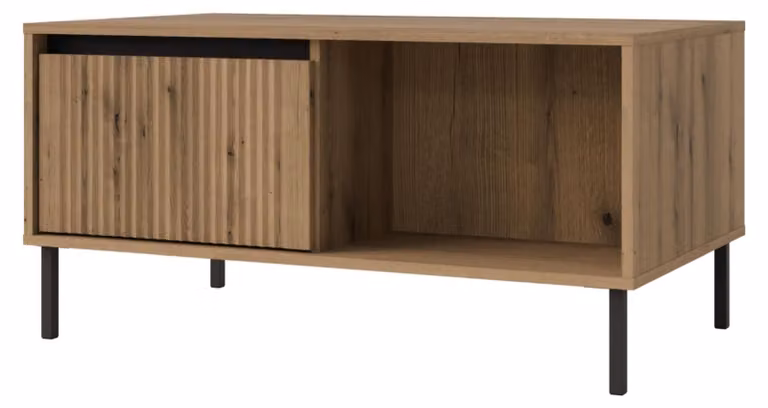 Selsey Osaka - Tavolino con 2 cassetti, effetto rovere Evoke, 100 cm