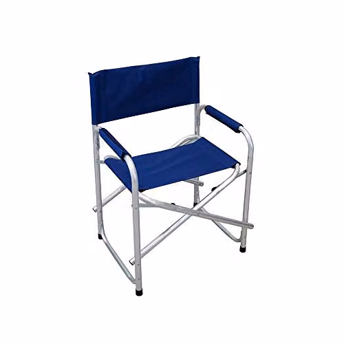 Poltrona Regista Alluminio Blu Pieghevole 47x57x78 cm Salvaspazio