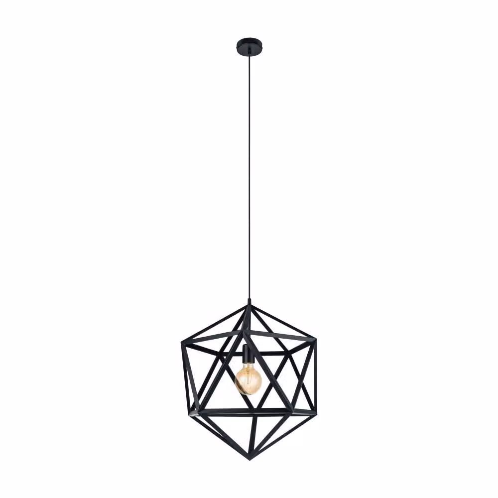 Eglo 49762 Embleton L lampada a sospensione vintage Ø 46cm nero lampada vintage lampada retrò