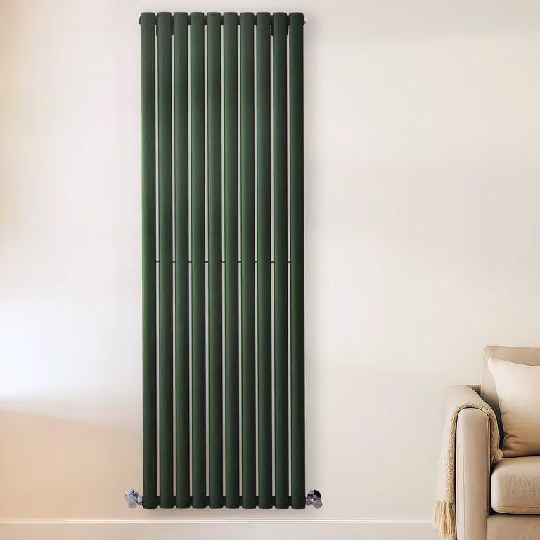 Radiatore Verticale Verde 1780x590mm Pannello Doppio Revive Hudson Reed