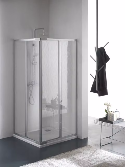 Box doccia samo 8016 box ad ango lo bianco+acrilico 86-94x190