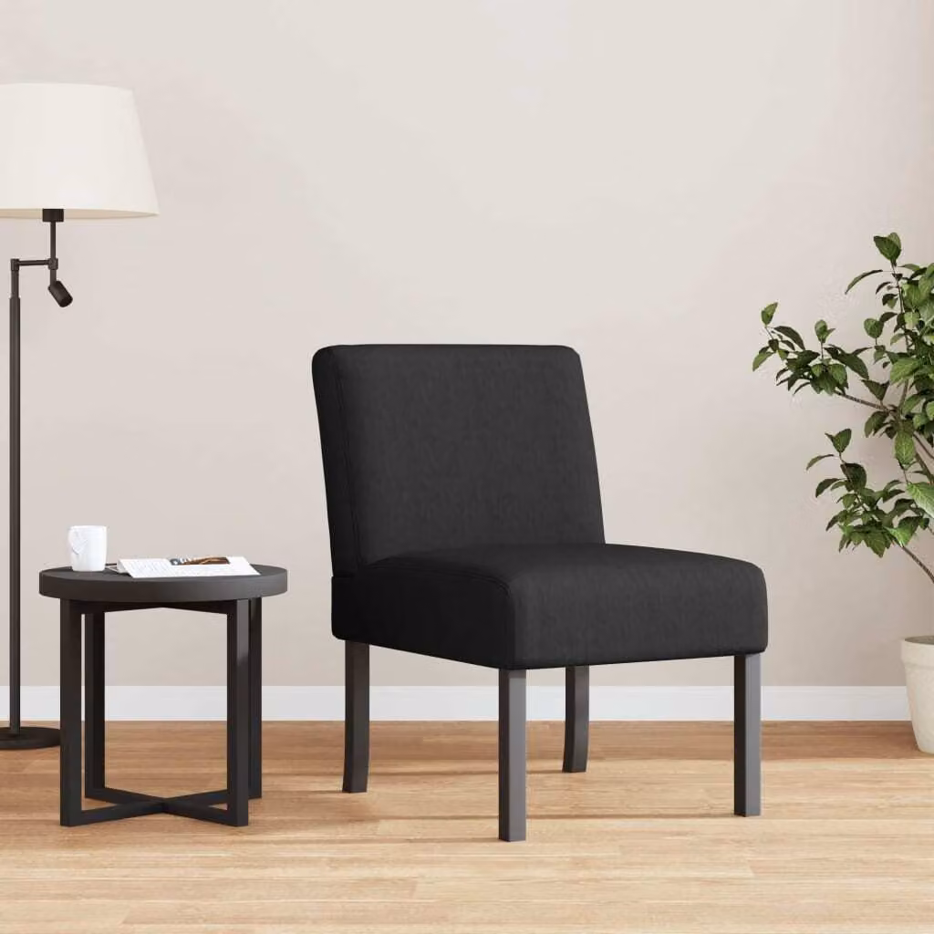 Maison Exclusive - Sedia imbottita, colore nero, rivestimento in tessuto